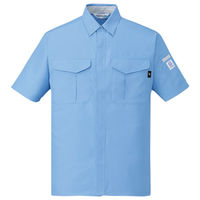 自重堂　制服百科　エコ低発塵製品制電半袖シャツ　サックス　Ｍ　84314（直送品）