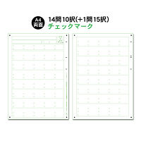 スキャネット マークシート A4両面（アンケート用）14問10択[+1問15択] SN-0257 1箱（1000枚入）（直送品）