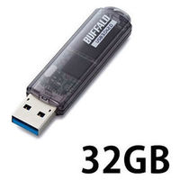 バッファロー ＵＳＢ３．０対応　ＵＳＢメモリー　スタンダードモデ RUF3-C32GA-BK 1台