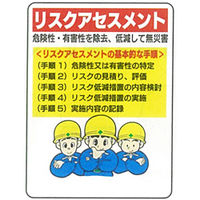 加藤商店 イラスト標識 リスクアセスメント 600×450 KBI-354 1セット（2枚）（直送品）
