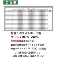加藤商店 ホワイトボード 工程表 600×1200 KKW-B25 1枚（直送品）