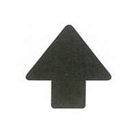 加藤商店 矢印11 アルミステッカー小 黒 YJA-11S 1セット（20枚：10枚×2組）（直送品）