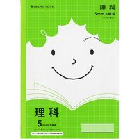 ショウワノート ジャポニカフレンド 理科 5mm方眼罫（リーダー罫入り）/緑 JFL-5G 10冊（直送品）