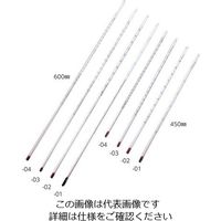 日本計量器工業 足長赤液棒状温度計 200°C 600mm 3-5931-04 1個（直送品）