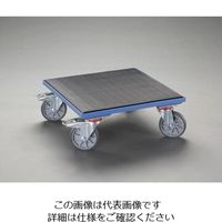 エスコ 500x500mm/400Kg ドーリー(木製/ゴム張) EA520AD-15 1台（直送品）