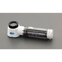 エスコ x10.0/30mm ハンドルーペ(LEDライト付) EA756FD-4 1セット(2個)（直送品）