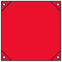 トーアン 電工42 赤無地 軟質ビニール製 350×350 26-422 1セット(5枚)（直送品）