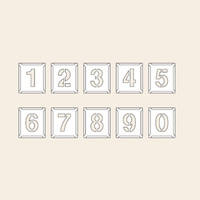 トーアン 吹付ハザ折中 0~9(10枚組)230×200 2 29-213 1組(10枚)（直送品）