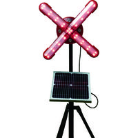 仙台銘板 ネオクロスアロー ソーラー式大型回転灯 三脚付 電源セット 3050850 1台 818-4909（直送品）