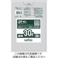 日本サニパック サニパック Wー33環境クラブ30L透明 10枚 W-33-CL 1袋(10枚) 781-3694（直送品）