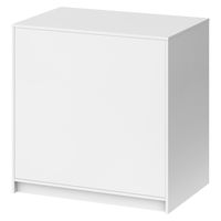 ストア・エキスプレス 木製カウンター 収納付 ホワイト 幅900×奥行600×高さ900mm 1台（直送品）