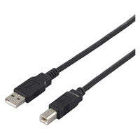 バッファロー ＵＳＢ２．０ケーブル（Ａ　ｔｏ　Ｂ）　２ｍ　ブラック BSUAB220BK 1本