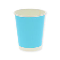 シモジマ 紙コップ アイス・ホット兼用 8オンス 口径80mm ライトブルー 004535933 1セット(1袋(50個)×20)