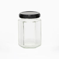 【ケース販売】保存瓶 黒キャップ 10個セット S150-6角ST 007896000 1ケース(10個入×9セット 合計90個)（直送品）