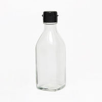【ケース販売】保存瓶 黒ヒンジキャップ 10個セット 調味200角-HC-F 007896026 1ケース(10個入×8セット)（直送品）