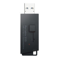 SSD 外付け 500GB USB3.2 Gen2 超小型 スライド式 ブラック ESD-EHL0500GBK エレコム 1個