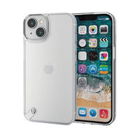 iPhone14/13 ケース カバー ハイブリッド リサイクル樹脂 耐衝撃 スリム クリア エレコム 1個（直送品）