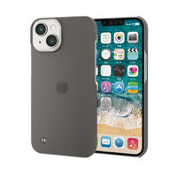 iPhone14 ケース カバー ハード リサイクル樹脂 軽量 薄型 カメラ周り保護 ブラック エレコム 1個（直送品）