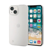 iPhone14 ケース カバー ハード リサイクル樹脂 軽量 薄型 カメラ周り保護 クリア エレコム 1個（直送品）