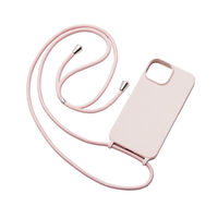 iPhone14/13 ケース カバー シリコン カメラ周り保護 ショルダーストラップ付 ピンク エレコム 1個（直送品）