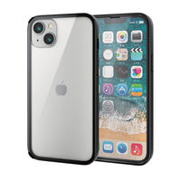 iPhone14 Plus ケース ハイブリッド 360度全面保護 背面 ブラック エレコム