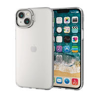 iPhone14 Plus ケース ハイブリッド 超衝撃吸収 カメラ周り保護 スタンド機能付(横置き) シルバー エレコム 1個（直送品）