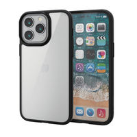 iPhone14 Pro Max ケース カバー ハイブリッド 360度全面保護 耐衝撃 軽量 薄型 ブラック エレコム 1個（直送品）