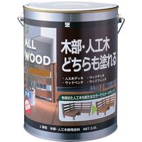 BAN-ZI 木部・人工木用塗料 ALL WOOD 3L キャメル 17- K-ALW/L30E5 370-1660（直送品）