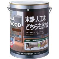 BAN-ZI 木部・人工木用塗料 ALL WOOD 3L チーク 09-3 K-ALW/L30E6 370-0139（直送品）