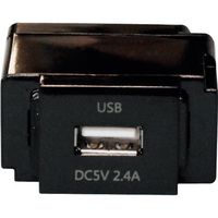 ノア 組替式USBコンセント(ブラック) N-USB0241BK 1個 337-4621（直送品）