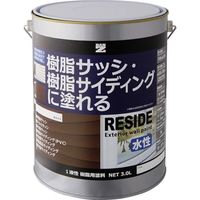 BAN-ZI 樹脂・アルミ（サッシ・外壁）用塗料 RESIDE 3L ホワイ L-RSD/L30A 370-1689（直送品）