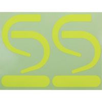 トラスコ中山 TRUSCO フック用蛍光ステッカー 蛍光黄(2組セット) SAS2-Y 1組(2枚) 369-2009（直送品）