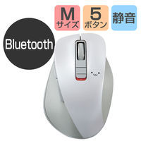 ワイヤレスマウス 無線 Bluetooth 静音 5ボタン M ホワイトフェイス M-XGM15BBSWF/EC エレコム 5個