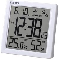 ノア精密株式会社 MAG デジタル目覚まし時計カッシーニ T-726 WH-Z 5個 置き型 アラーム ライト カレンダー 温度
