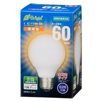 オーム電機 LED電球 G E26 6W 電球色 06-3597 1個