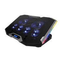 オウルテック 6個のファンで冷却 RGBイルミネーション付Gaming ノートPCクーラー OWL-GNOTECOOLER-RGB 1個