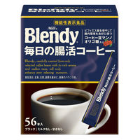 【スティックコーヒー】味の素AGF ブレンディ スティックブラック 毎日の腸活コーヒー 1箱（56本入）