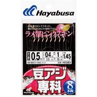 ハヤブサ HB HS383-0.5-0.4 豆アジ専科 ラメ留ピンク8本鈎　1パック（直送品）