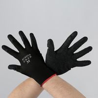 エスコ（esco） ［S］ 手袋（ポリエステル・天然ゴムコート/黒/5双） 1セット（50双：5双×10組） EA354AC-91（直送品）