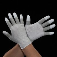 エスコ [M] 手袋(制電・ナイロン、ポリエステル指先コート/10双) EA354GC-7B 1袋(10双)（直送品）