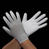 エスコ [L] 手袋(制電・手の平コーティング/10双) EA354GC-28B 1袋(10双)（直送品）