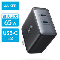 Anker USB充電器 65W Type-C 2ポート PowerPort III AC充電器 A2666111 1個