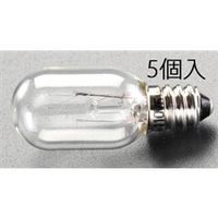 エスコ 24V/5.0W/E12 中ナツメ球(5個) EA758ZA-51 1セット(20個:5個×4袋)（直送品）