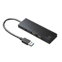 エスコ [2+1ポート] USB2.0+3.0 コンボハブ(カードリーダー付 EA764AD-87A 1セット(2個)（直送品）