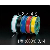 エスコ 4.0mmx600m ビニタイ(PVC製/赤) EA475VA-4 1巻（直送品）