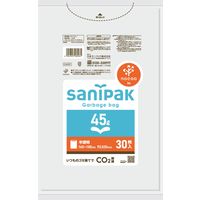 日本サニパック サニパックポリ袋nocoo in 半透明 45L 30枚 0.020mm CUH51 1箱（750枚：30枚入×25パック）（取寄品）