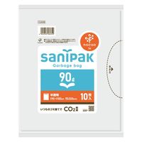 日本サニパック サニパックポリ袋nocoo in 半透明 90L 10枚 0.020mm CUH99 1箱（300枚：10枚入×30パック）（取寄品）