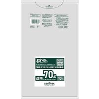 日本サニパック 環境クラブ 透明 70L 10枚 0.040mm W73 1箱（400枚：10枚入×40パック）（取寄品）