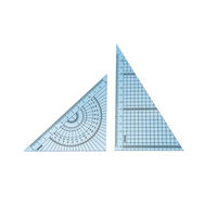 TTC 方眼カラー三角定規セット 13cm ブルー 118428 1セット（2個）