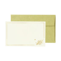 包む 封筒付きミニメッセージカード ミモザと蝶 5枚入 TC097 1セット（5個）（直送品）